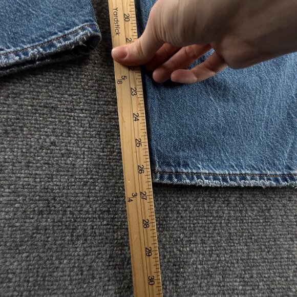 Levis Premium Ribcage Straight Ankle Denim Jeans Women Soft Cotton ACTL 30X27 - Picture 8 of 16